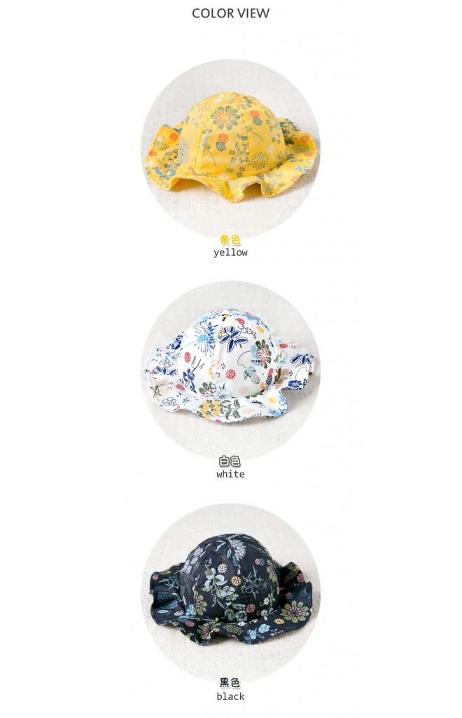 หมวกกันแดดสาวน้อยผ้าฝ้ายลายดอก จาก GZMM