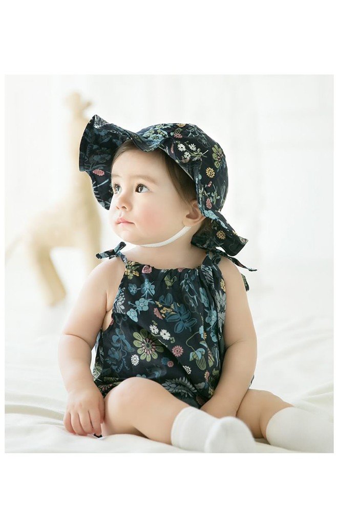 หมวกกันแดดสาวน้อยผ้าฝ้ายลายดอก จาก GZMM