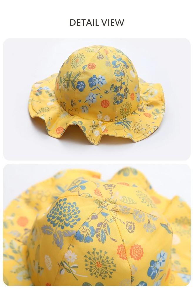 หมวกกันแดดสาวน้อยผ้าฝ้ายลายดอก จาก GZMM