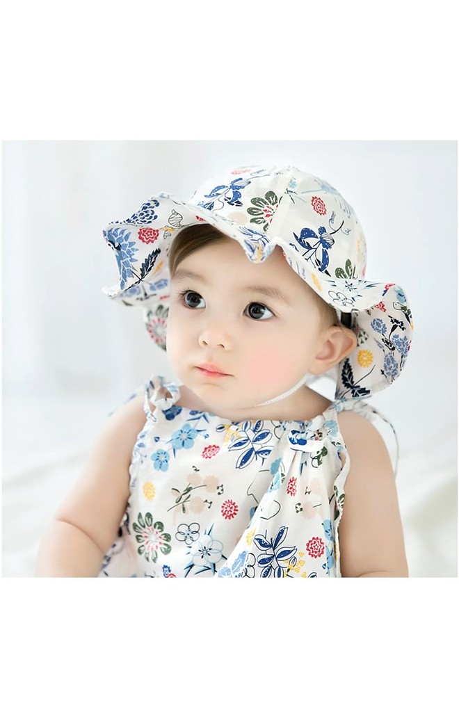 หมวกกันแดดสาวน้อยผ้าฝ้ายลายดอก จาก GZMM