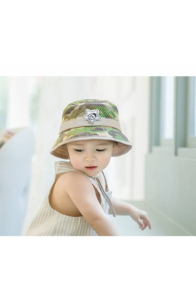 หมวกกันแดดเด็กผ้าตาข่ายลายพรางทหาร GZMM