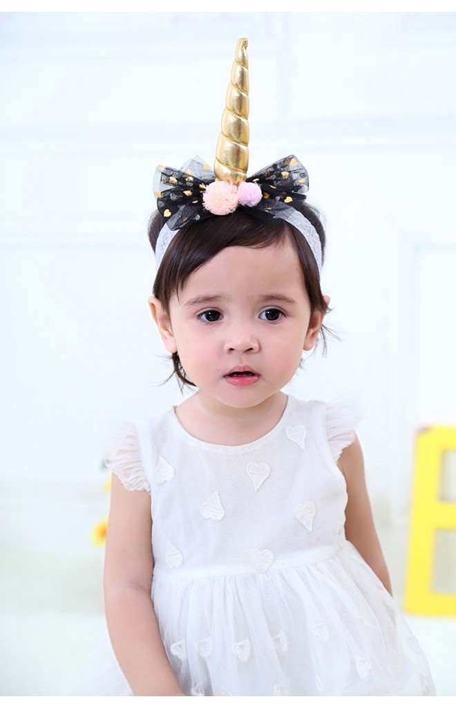 โบว์คาดผมแต่งเขายูนิคอร์น