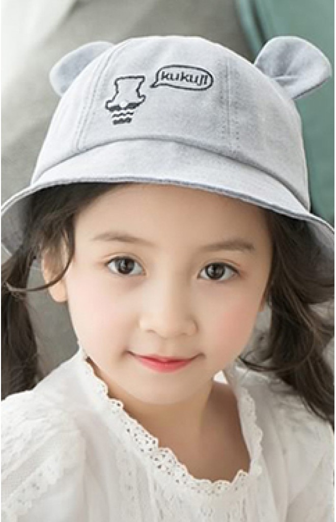 หมวก Bucket ปักหมีน้อยแต่งหูน่ารักๆ จาก KUKUJI หมวก Bucket ปักหมีน้อยแต่งหูน่ารักๆ จาก KUKUJI