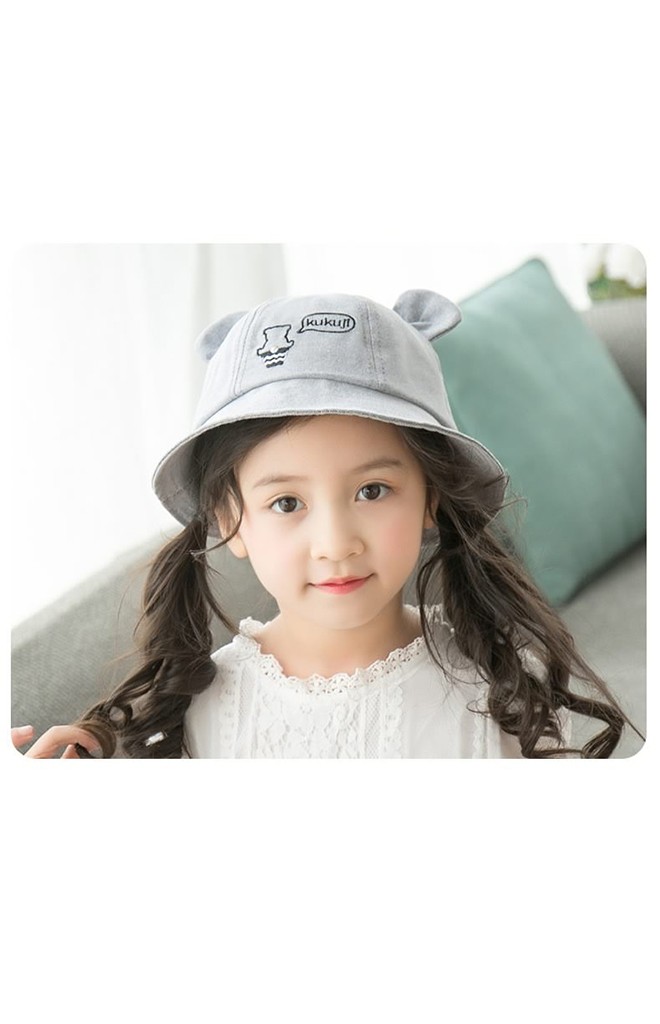 หมวก Bucket ปักหมีน้อยแต่งหูน่ารักๆ จาก KUKUJI
