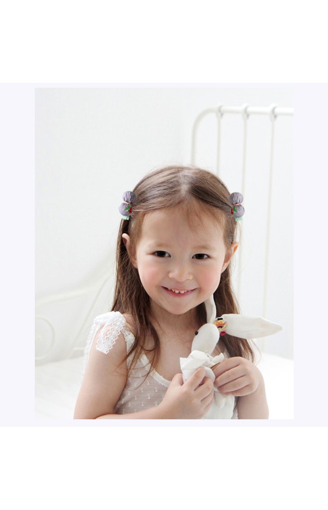 กิ๊บเด็กโบว์นูนลายจุดปักรูปเชอรี่ Angel Neitiri