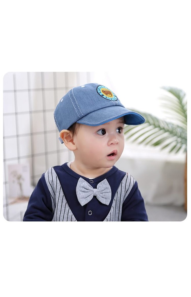 หมวกแก๊ปยีนส์ปักหน้าหมีน้อย จาก KUKUJI