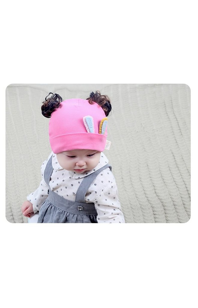 หมวกปอยผมแต่งหูกระต่ายฟู ปอยผมด้านบน TIANYIBEAR