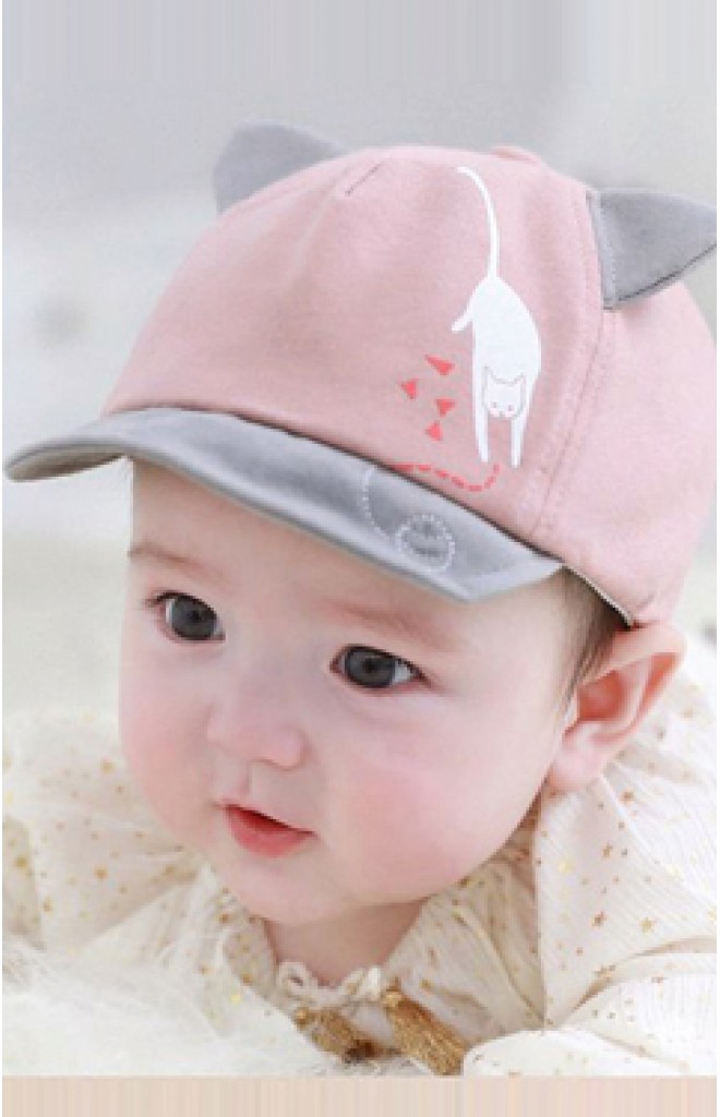 หมวกแก๊ปปีกอ่อนสกรีนรูปแมวน้อย จาก TUTUYA หมวกแก๊ปปีกอ่อนสกรีนรูปแมวน้อย จาก TUTUYA