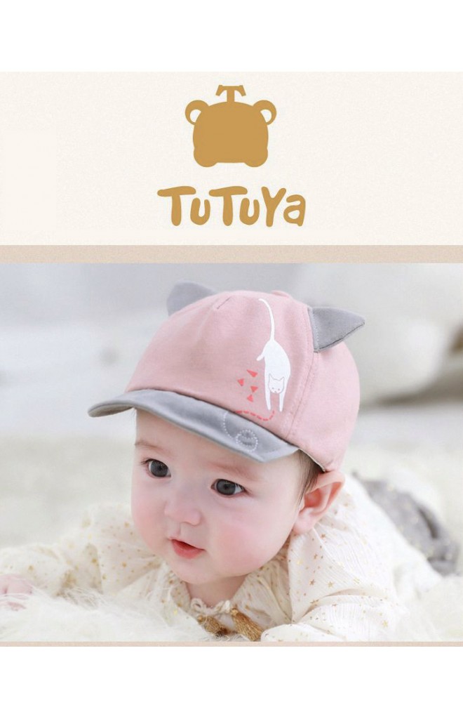 หมวกแก๊ปปีกอ่อนสกรีนรูปแมวน้อย จาก TUTUYA