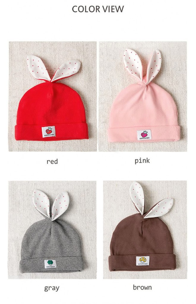 หมวกบีนนี่กระต่ายน้อย หูลายดาว จาก GZMM