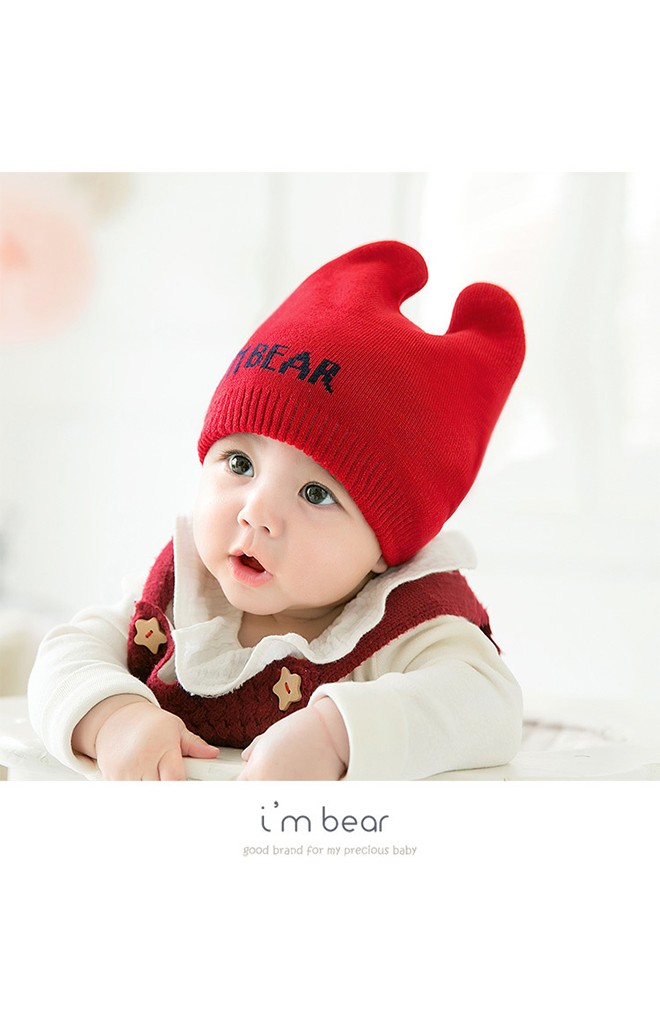หมวกไหมพรมหูตั้ง อักษร I'M BEAR จาก GZMM