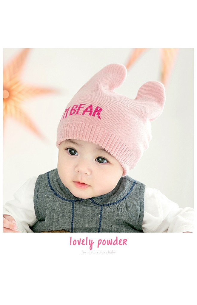 หมวกไหมพรมหูตั้ง อักษร I'M BEAR จาก GZMM
