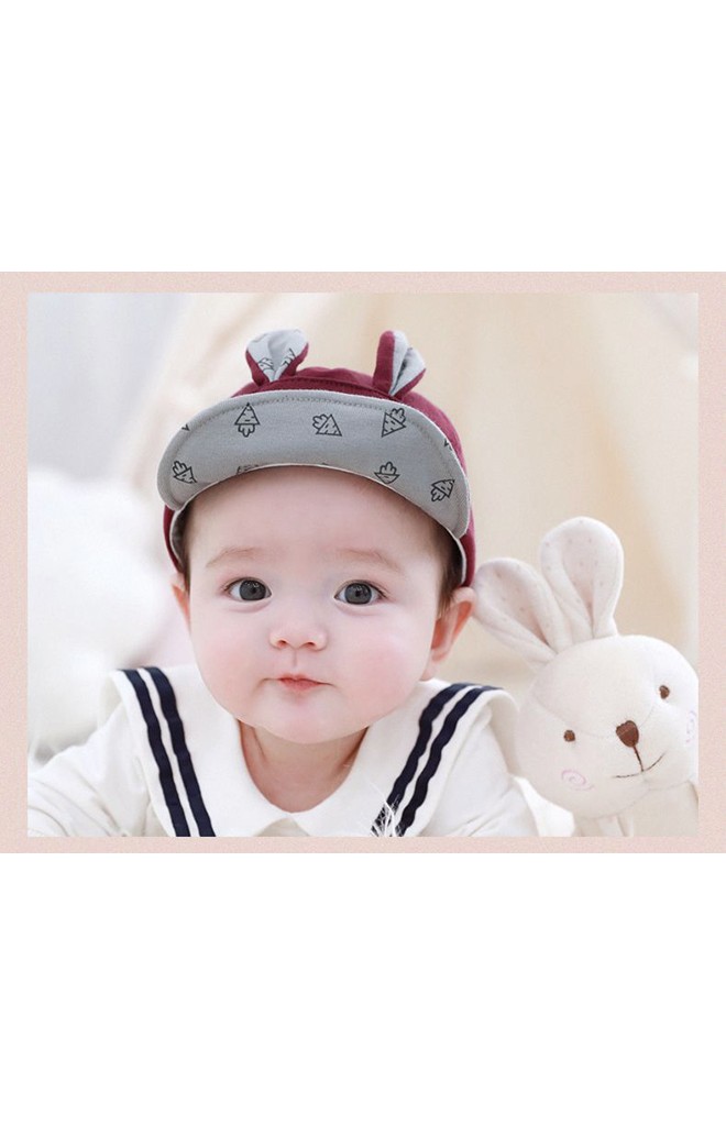หมวกแก๊ปเด็กแต่งหูกระต่ายเล็กปักแครอท TUTUYA