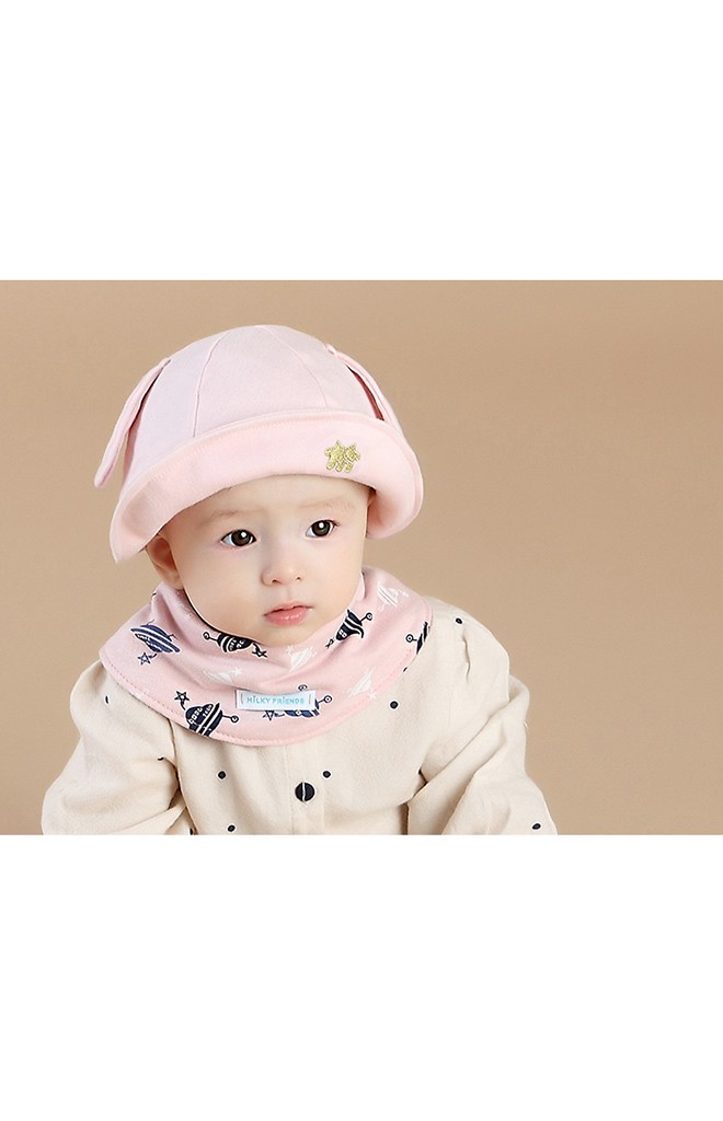 หมวกปีกรอบแต่งหู ปัก MiLKY FRiENDS