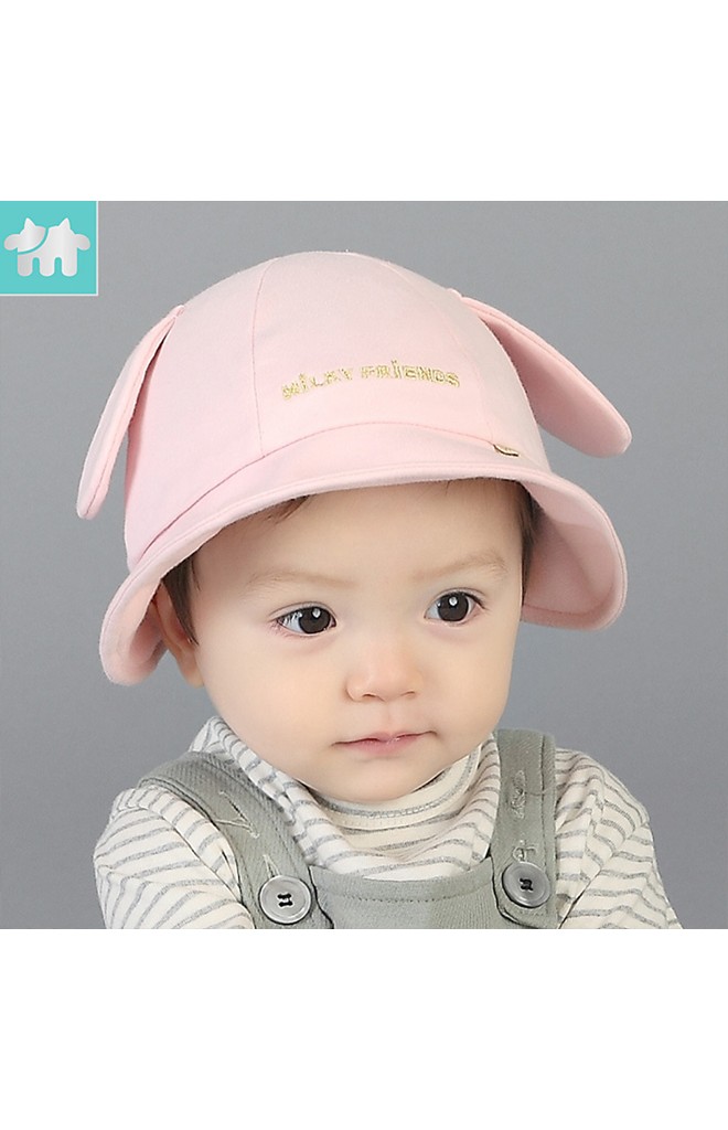 หมวกปีกรอบแต่งหู ปัก MiLKY FRiENDS