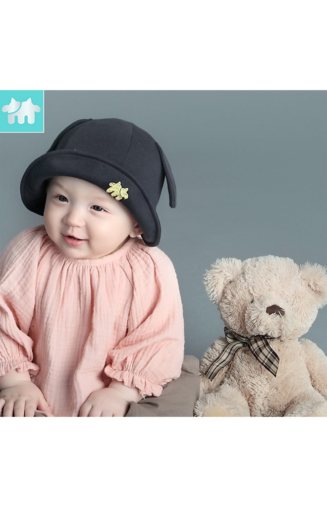 หมวกปีกรอบแต่งหู ปัก MiLKY FRiENDS