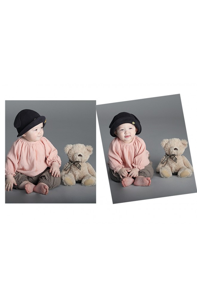 หมวกปีกรอบแต่งหู ปัก MiLKY FRiENDS