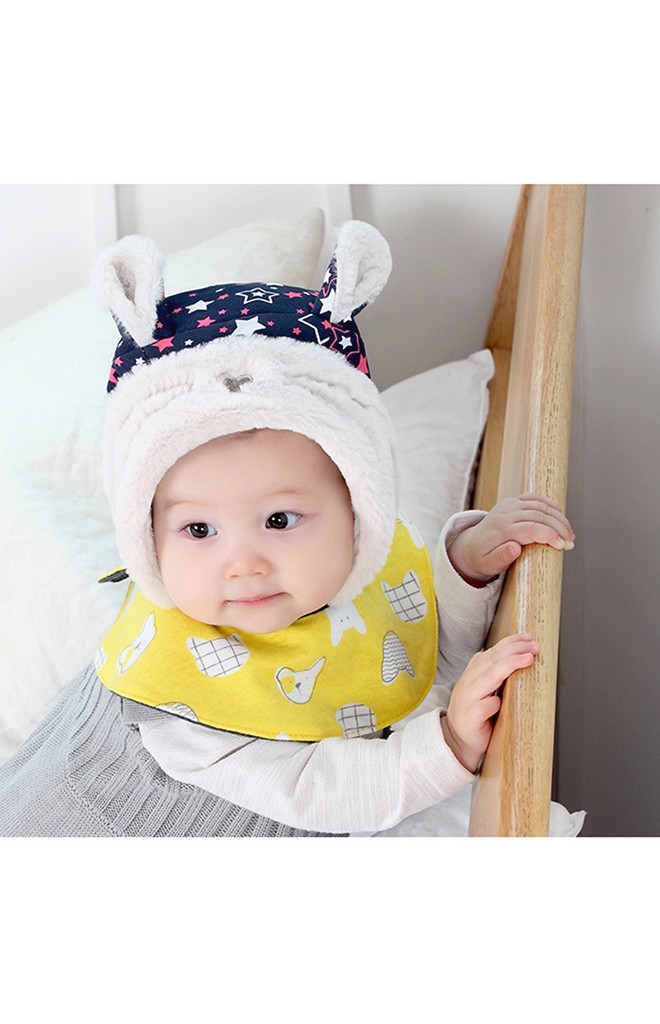 ผ้ากันเปื้อนเด็กแบบโค้งลายน่ารัก