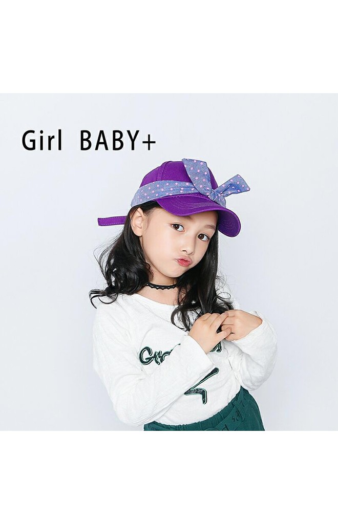 หมวกแก๊ปสาวน้อยพร้อมผ้าคาดโบว์กระต่าย