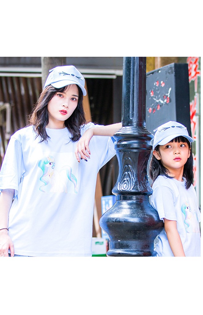 หมวกแก๊ปปักหน้าแมวเหมียวแต่งมุก