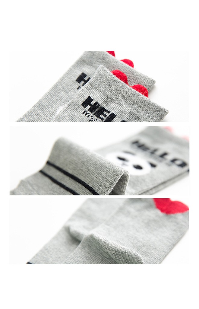 ถุงเท้าเด็กหน้าสัตว์น้อย HELLO my name is