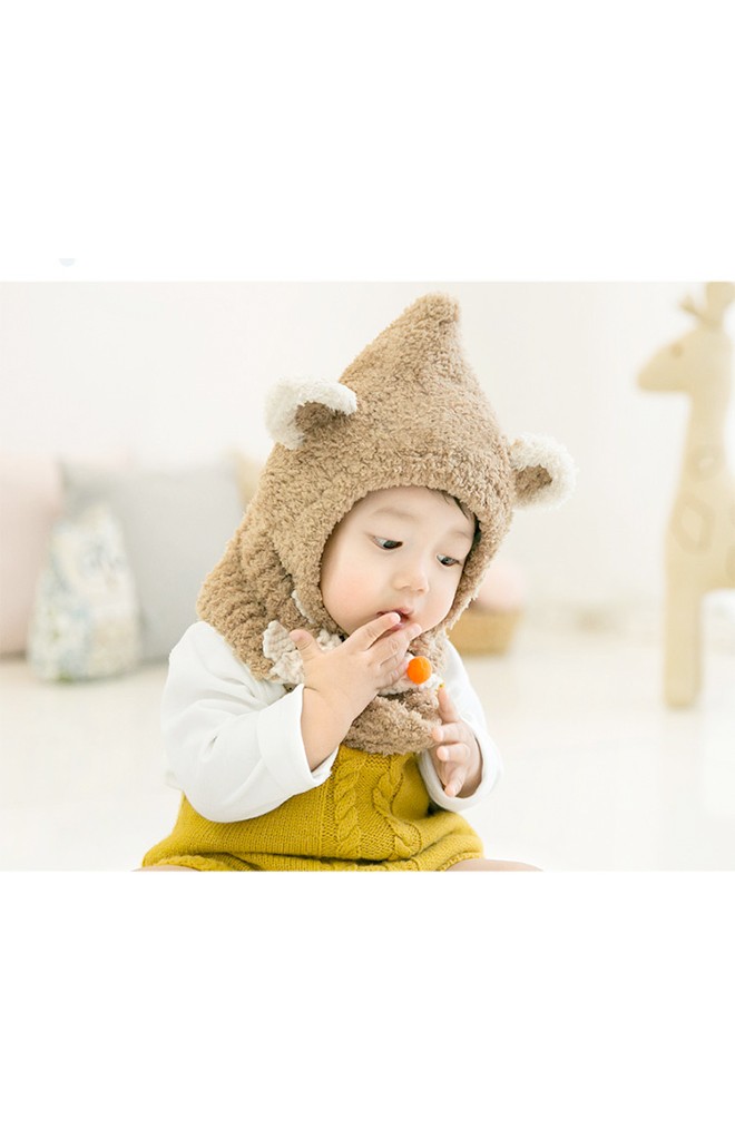 เซ็ตหมวกหูแหลมแต่งหูมาพร้อมผ้าพันคอหน้าจิ้งจอก GZMM