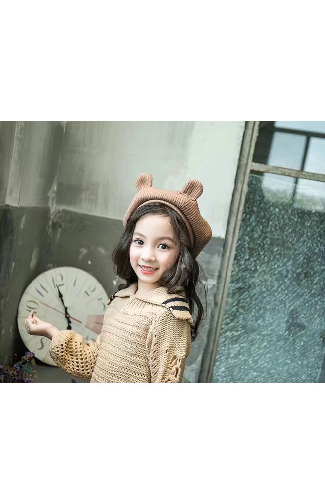 หมวกเบเร่ต์แต่งหูน่ารัก