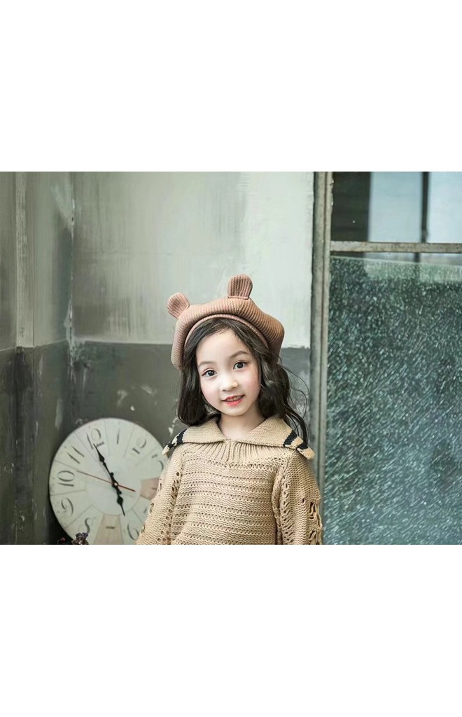 หมวกเบเร่ต์แต่งหูน่ารัก