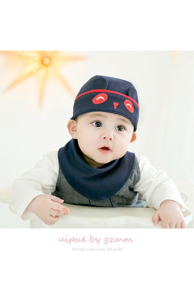 เซ็ตหมวกแพนด้ามาพร้อมผ้ากันเปื้อน GZMM