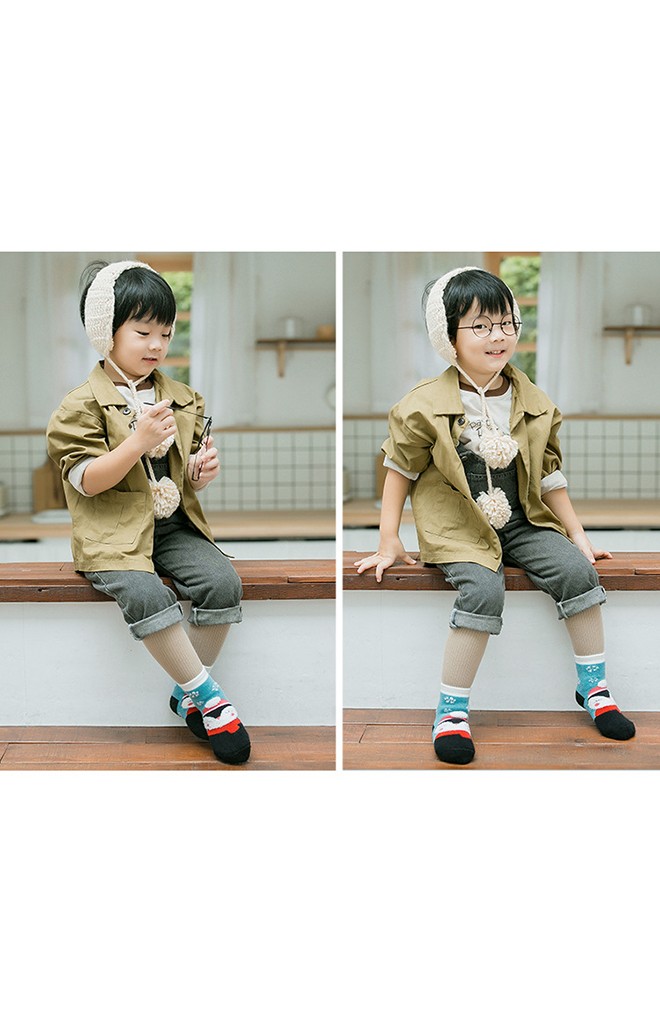ถุงเท้าเด็กเซ็ตปีใหม่(C023) แบบหนาแพ็ค 3 คู่ ลายสัตว์น่ารัก