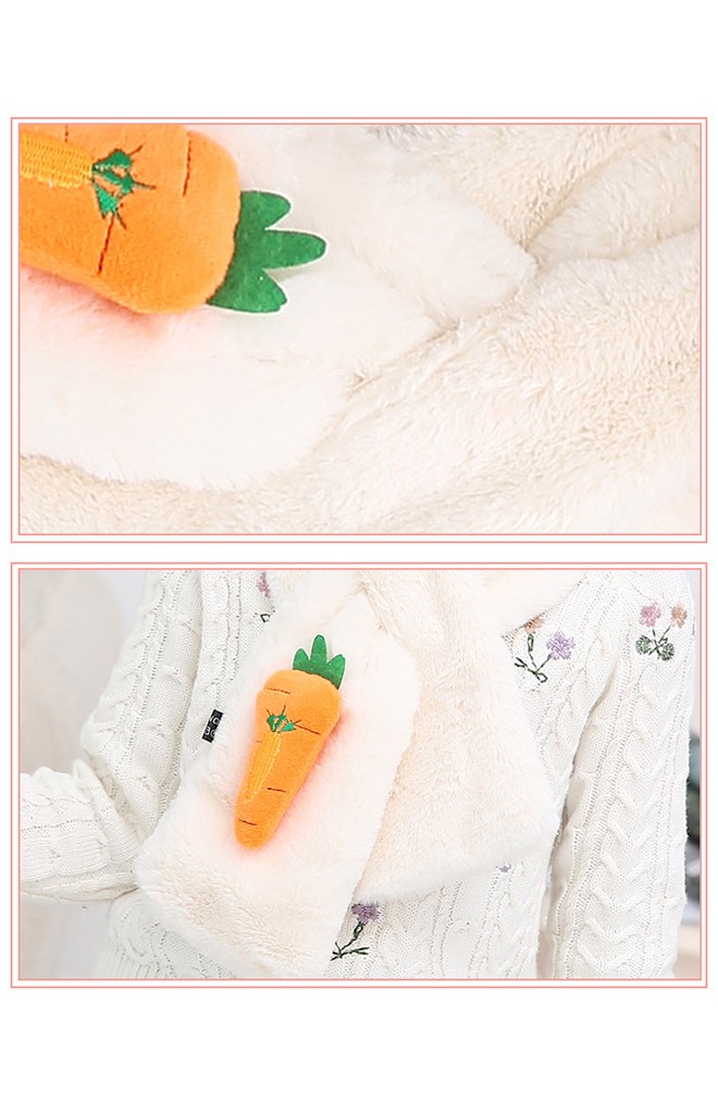 ผ้าพันคอผ้าขนสัตว์แต่งแครอท