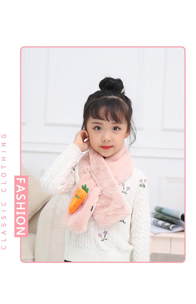 ผ้าพันคอผ้าขนสัตว์แต่งแครอท