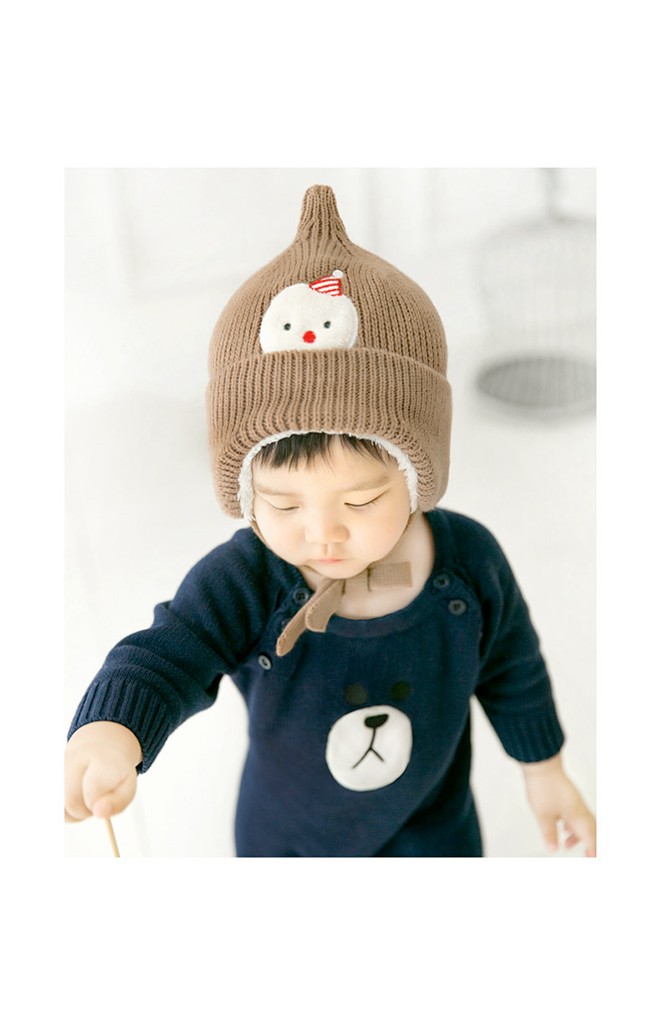 หมวกไหมพรมยอดแหลมแต่ง Snowman จาก GZMM