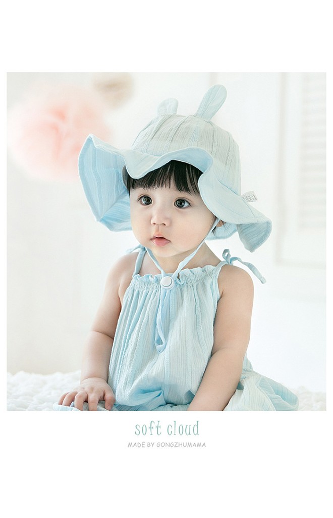 หมวกกันแดดเด็กแต่งหูกระต่าย