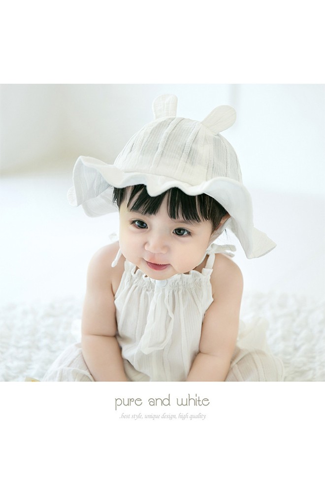 หมวกกันแดดเด็กแต่งหูกระต่าย