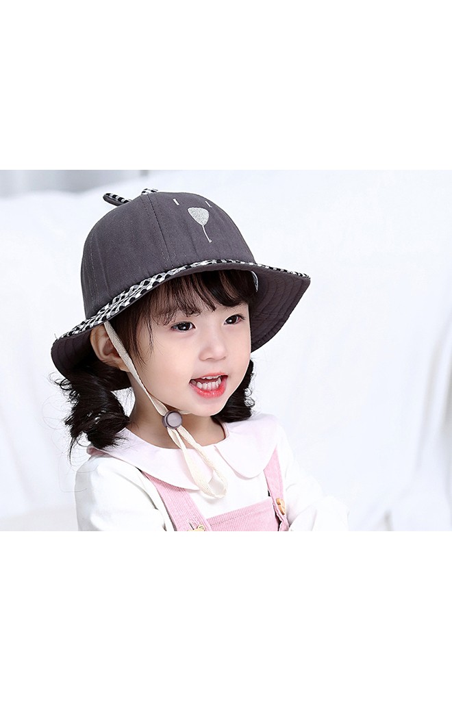 หมวกปีกรอบกระต่ายน้อย หูและช่วงปีกลายสก๊อต KUKUJI