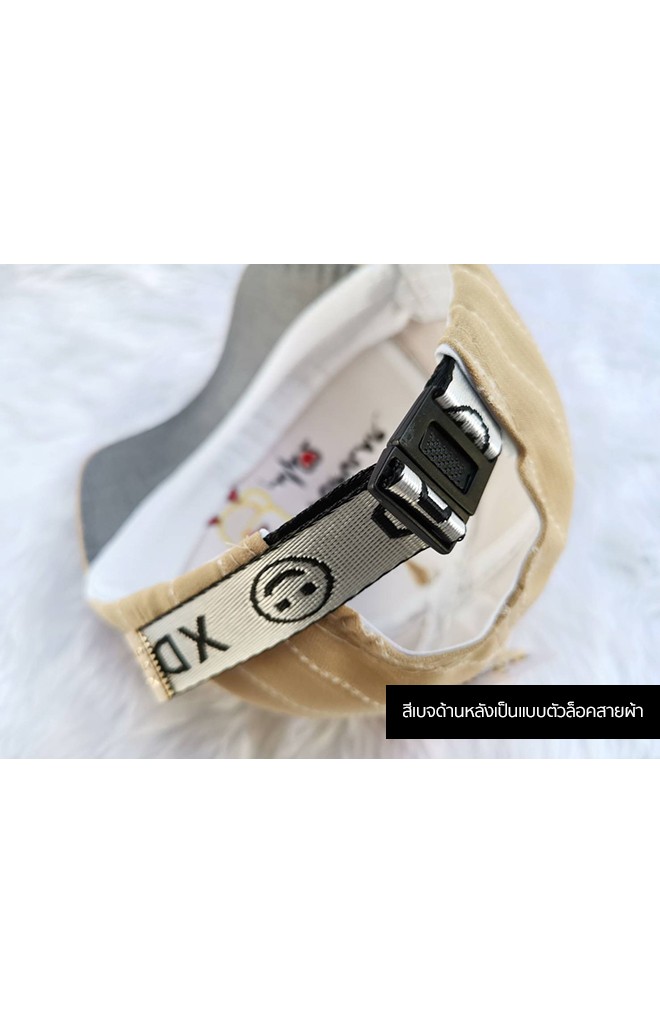 หมวกแก๊ปลายทางปักเป็ดน้อย ด้านบนแต่งตุ๊กตาเป็ด KUKUJI