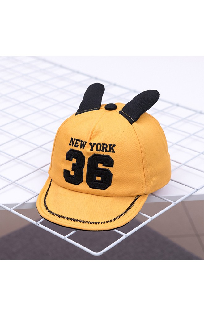 หมวกแก๊ปแต่งหูกระต่าย ปัก NEW YORK 36 ไซส์ 1-3 ปี