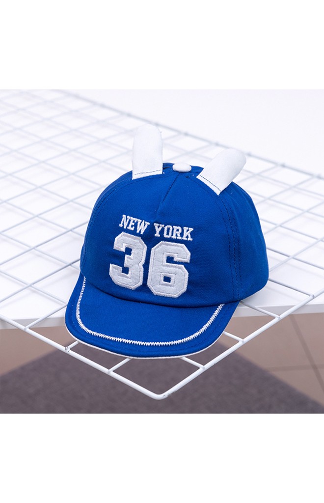 หมวกแก๊ปแต่งหูกระต่าย ปัก NEW YORK 36 ไซส์ 1-3 ปี
