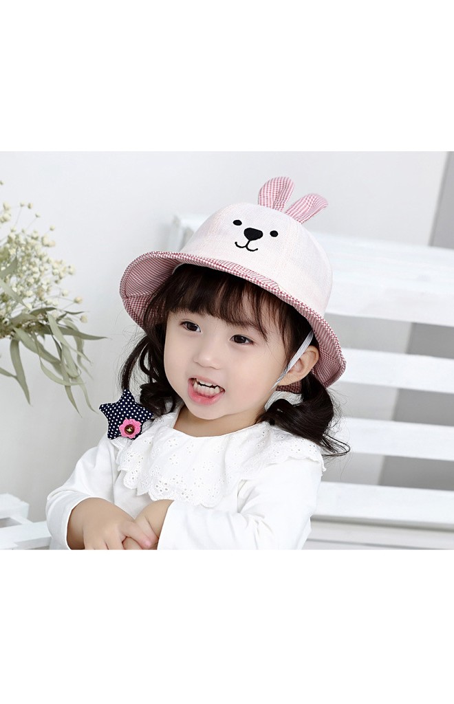 หมวก Bucket กระต่ายน้อยหูตั้ง ปีกหมวกพับได้ KUKUJI