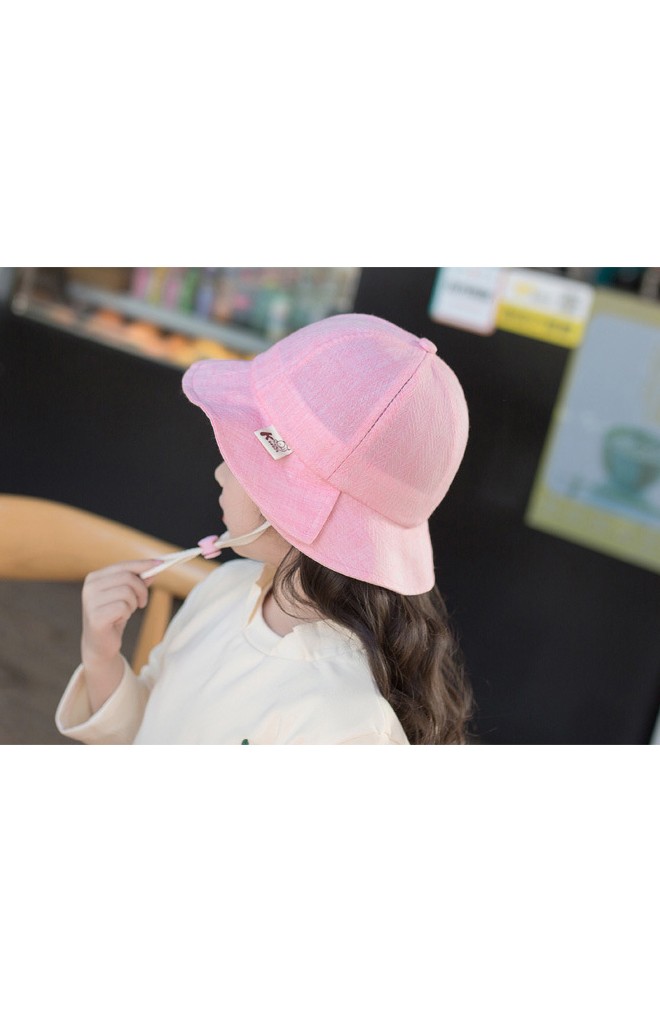 หมวกปีกรอบผ้าฝ้าย ด้านข้างปีกหมวกซ้อนกัน จาก KUKUJI