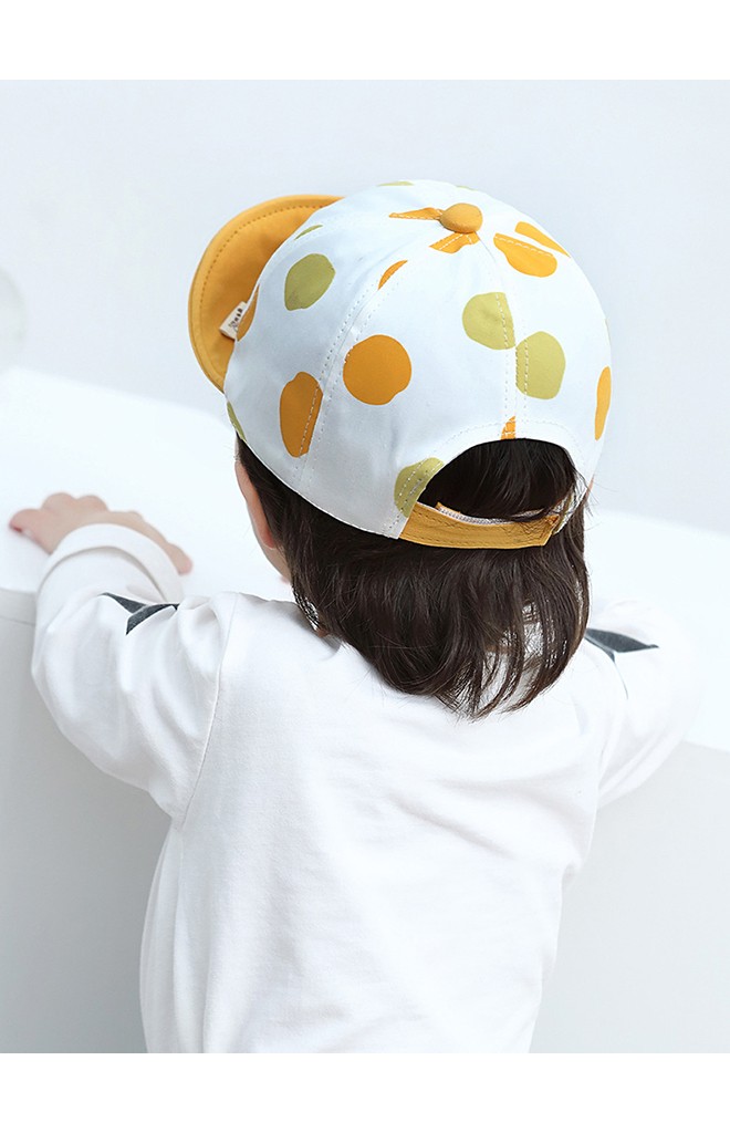 หมวกแก๊ปลายจุด ใต้ปีกหมวกปักการ์ตูนยิ้ม พ่อ แม่ ลูก KUKUJI