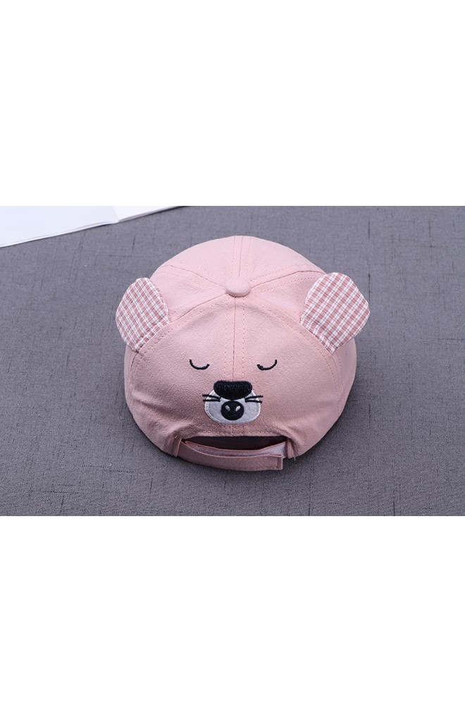 หมวกแก๊ปหมี อักษร FUN TIME หน้า-หลังปักหน้าหมี