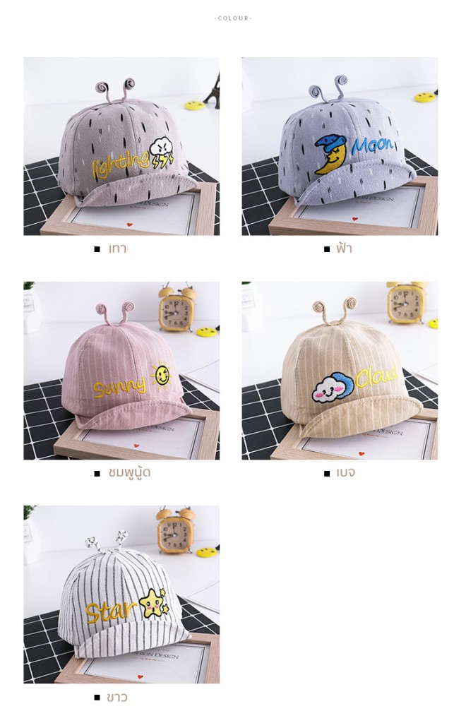 หมวกแก๊ปลายท้องฟ้าและดวงดาว