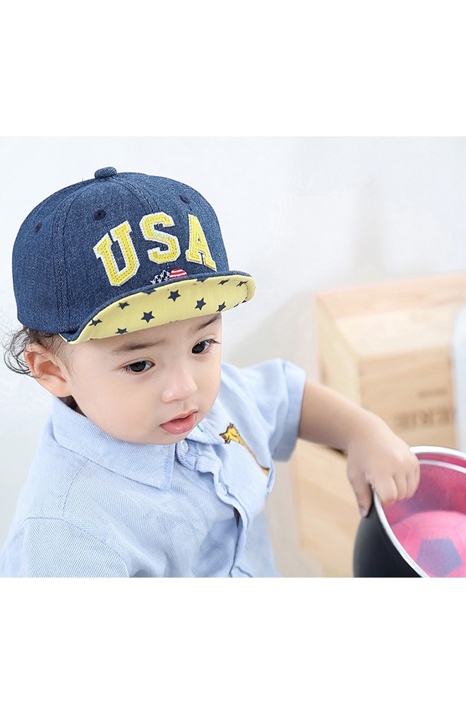 หมวกแก๊ปยีนส์ USA ใต้ปีกหมวกลายดาว