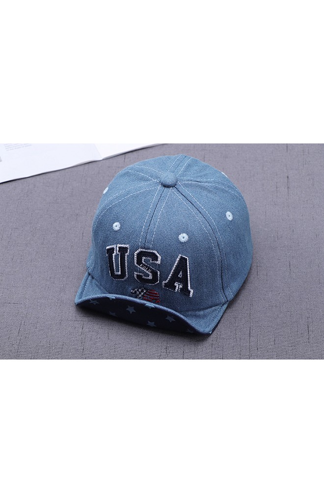 หมวกแก๊ปยีนส์ USA ใต้ปีกหมวกลายดาว