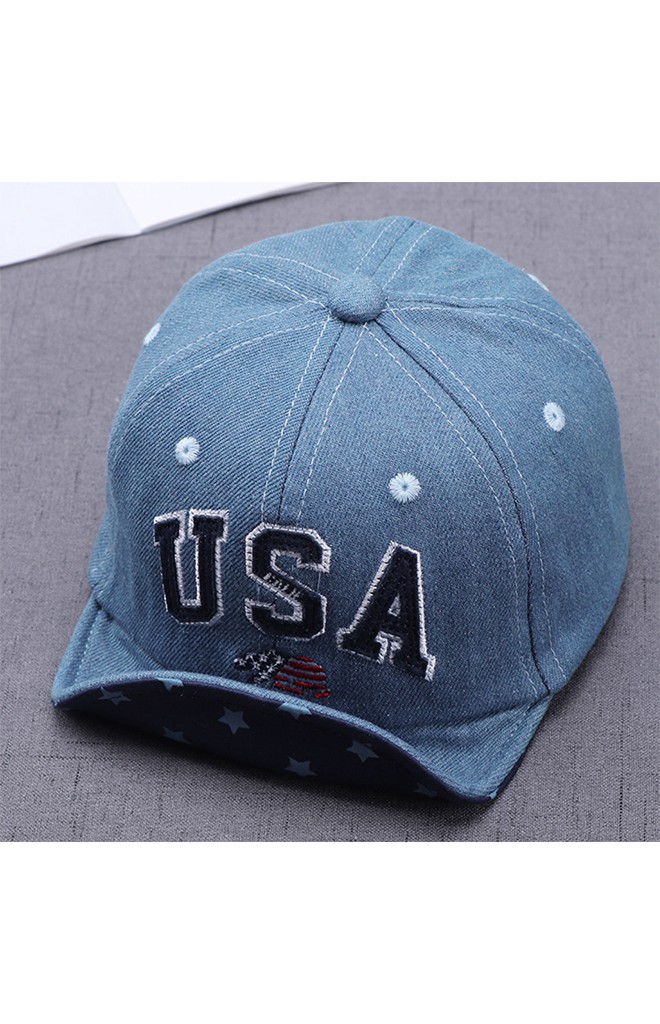 หมวกแก๊ปยีนส์ USA ใต้ปีกหมวกลายดาว