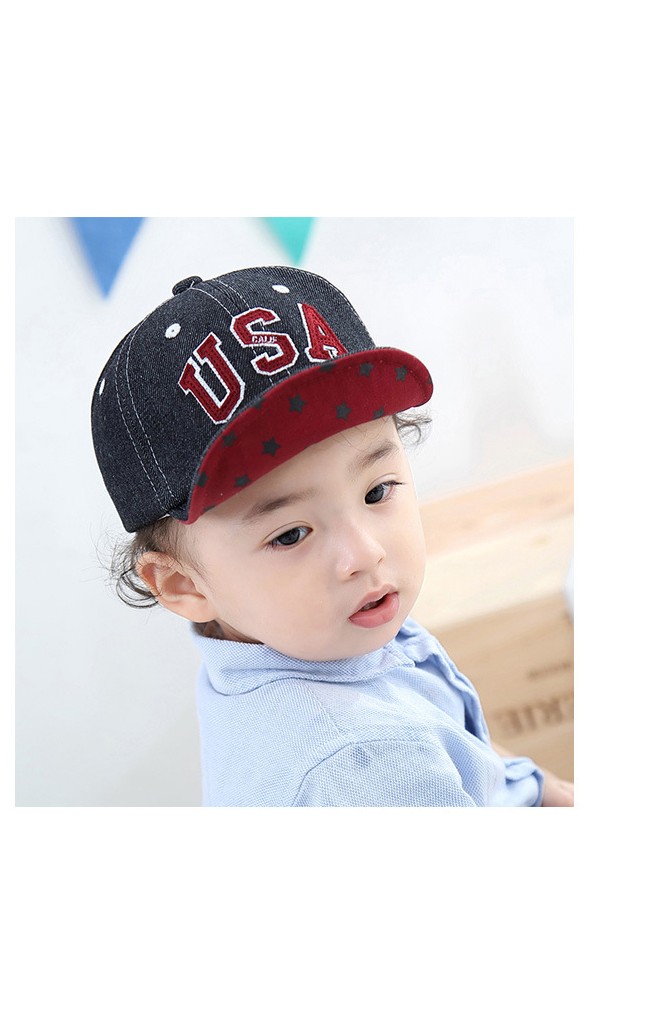 หมวกแก๊ปยีนส์ USA ใต้ปีกหมวกลายดาว