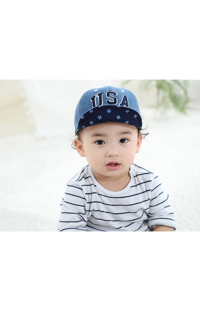 หมวกแก๊ปยีนส์ USA ใต้ปีกหมวกลายดาว