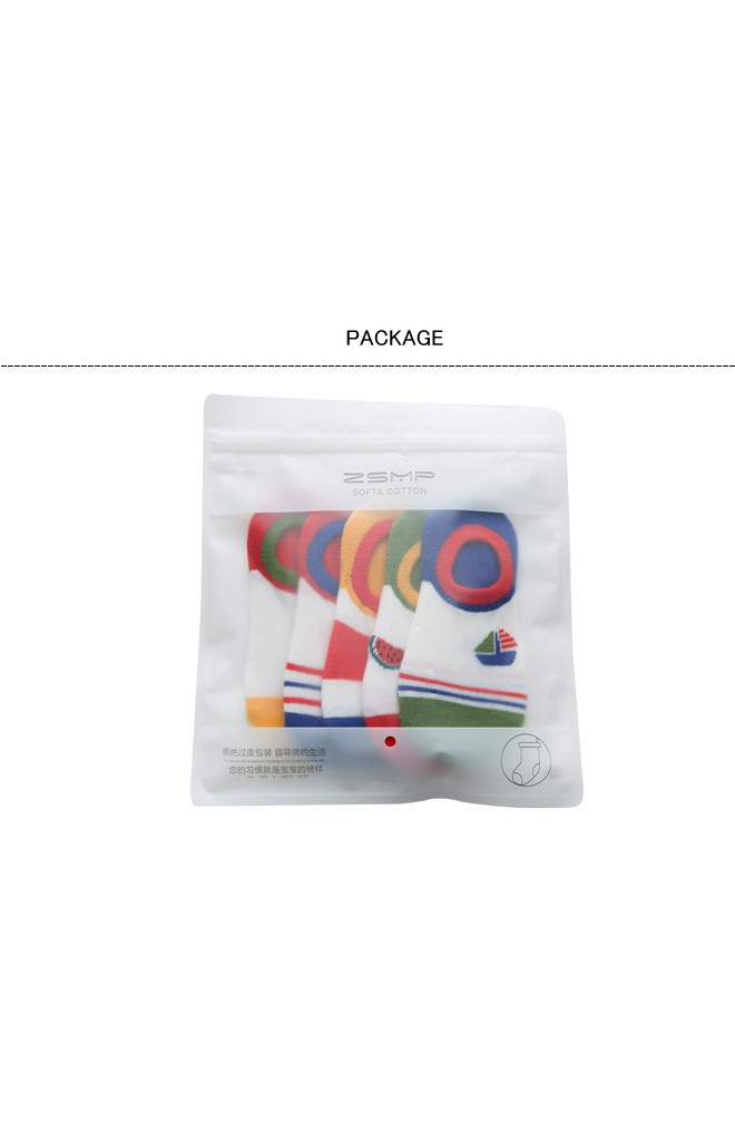 ถุงเท้าเด็กแบบข้อส้นปากตื้นลายท่องเที่ยวทะเล(C069)